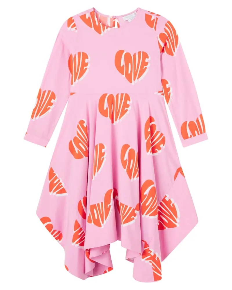 Stella McCartney Kids Bedrucktes Kleid aus Jersey Pink