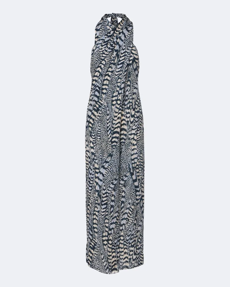 Johanna Ortiz Top Enigma aus Seidengeorgette Blau