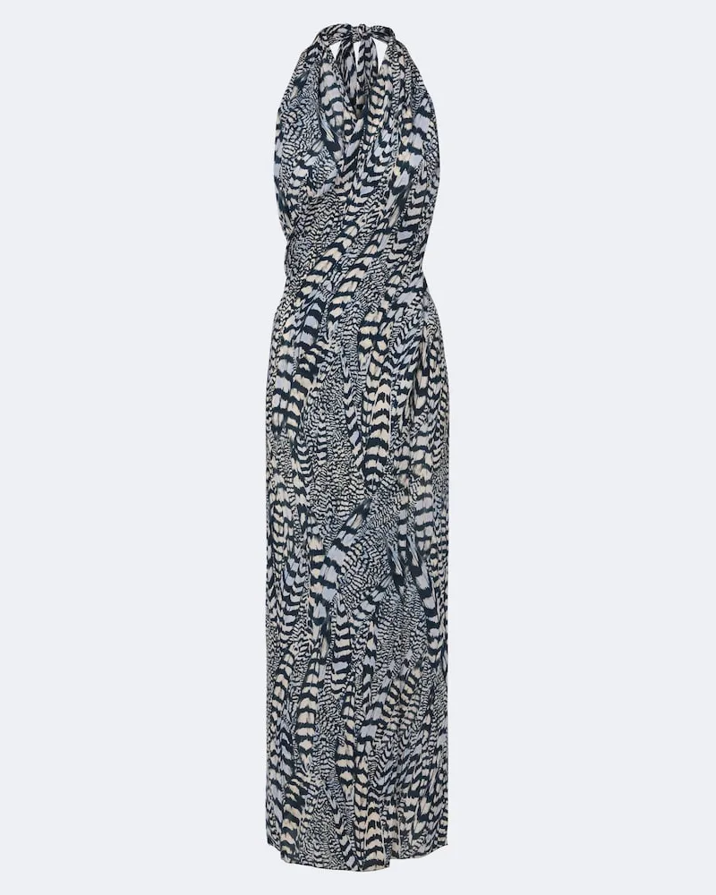 Johanna Ortiz Top Enigma aus Seidengeorgette Blau
