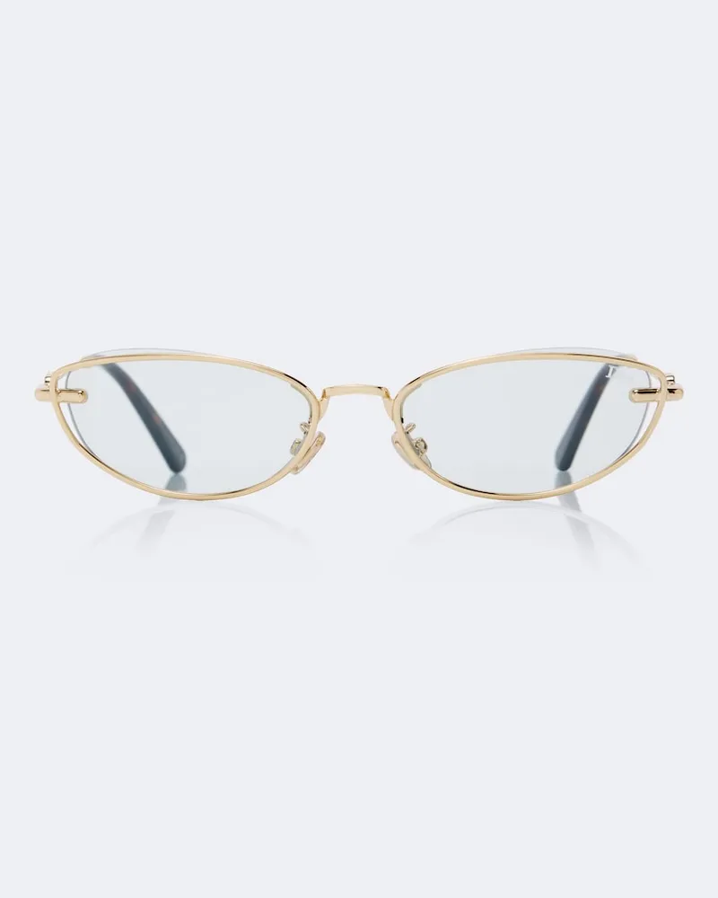 Dior Cat-Eye-Sonnenbrille Petit CD B1U Gold