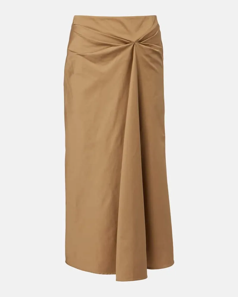 Max Mara Midirock Paggi aus Satin Beige