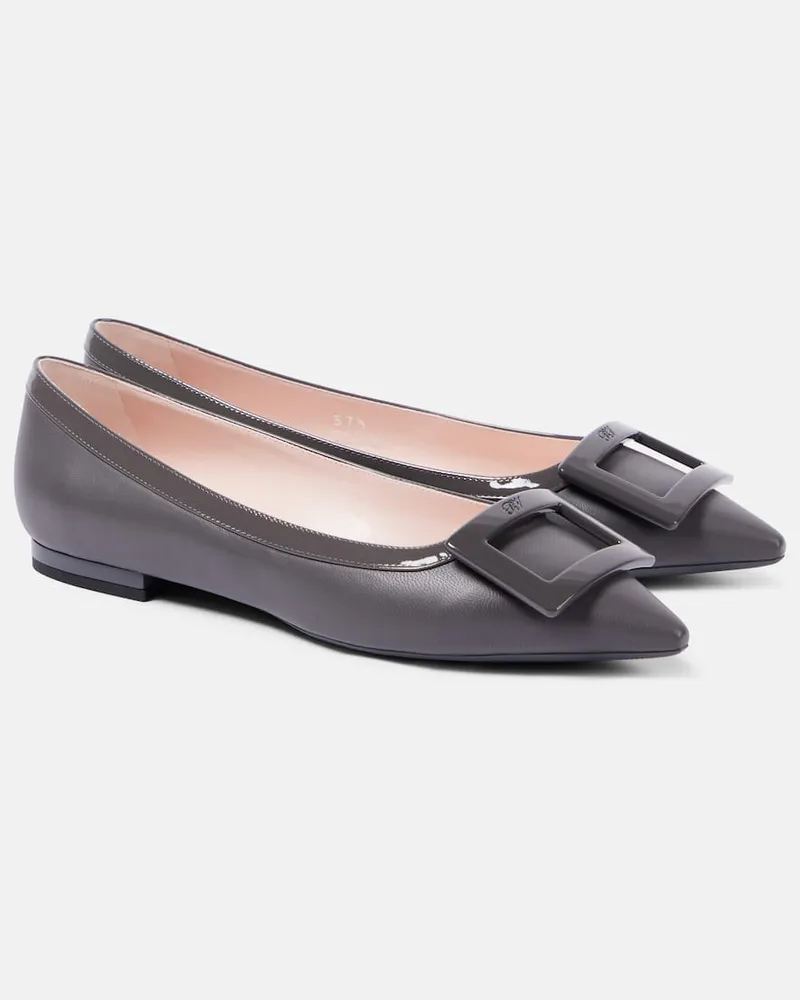 Roger Vivier Ballerinas Gommettine aus Leder Braun