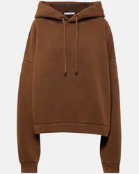 Acne Studios Cropped-Hoodie aus Baumwolle Braun