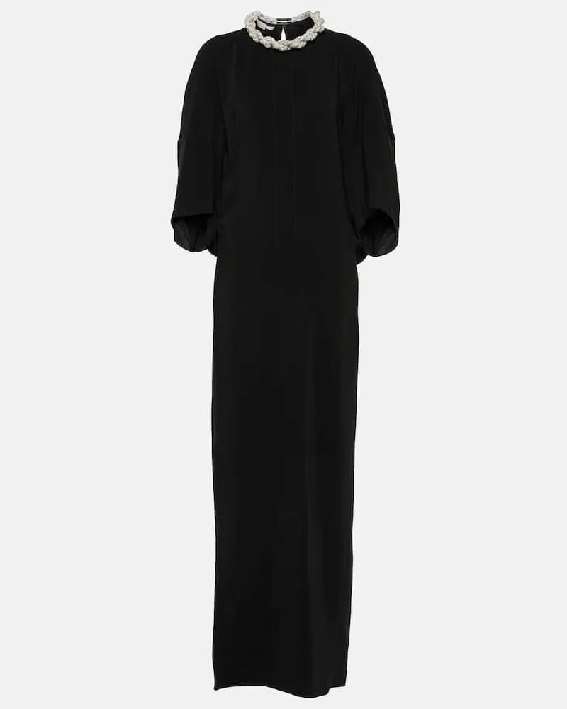 Stella McCartney Verziertes Maxikleid Schwarz