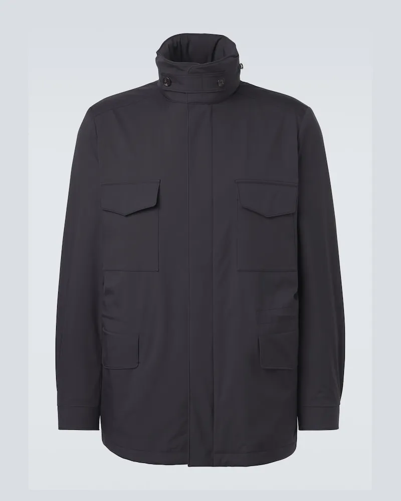 Loro Piana Feldjacke Traveller Schwarz