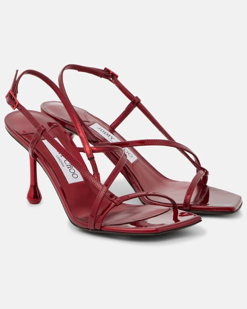 Jimmy Choo Sandalen Etana 80 aus Leder Rot
