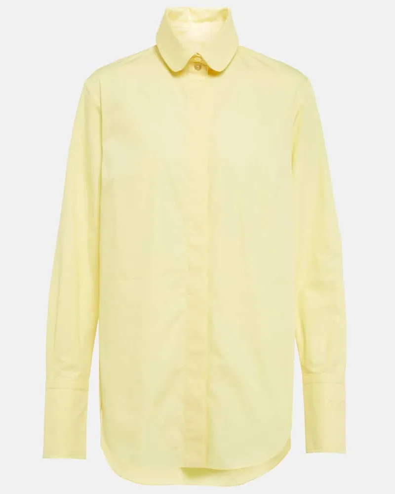 Patou Oversize-Hemd aus Baumwollpopeline Gelb