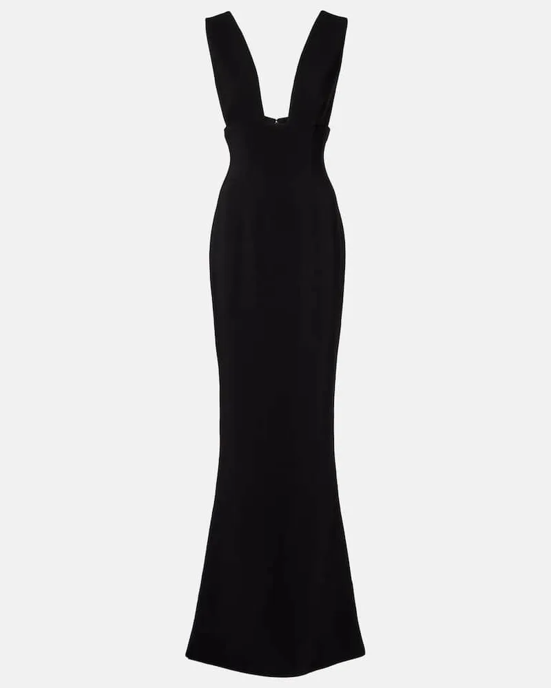 Stella McCartney Robe aus Jersey Schwarz