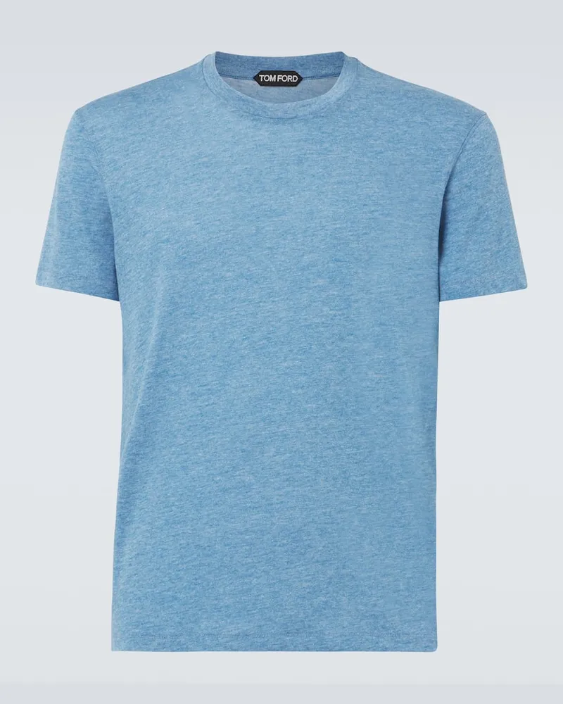 Tom Ford T-Shirt aus Jersey Blau
