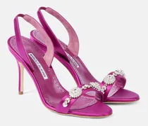Verzierte Slingback-Sandalen Lamisan aus Satin