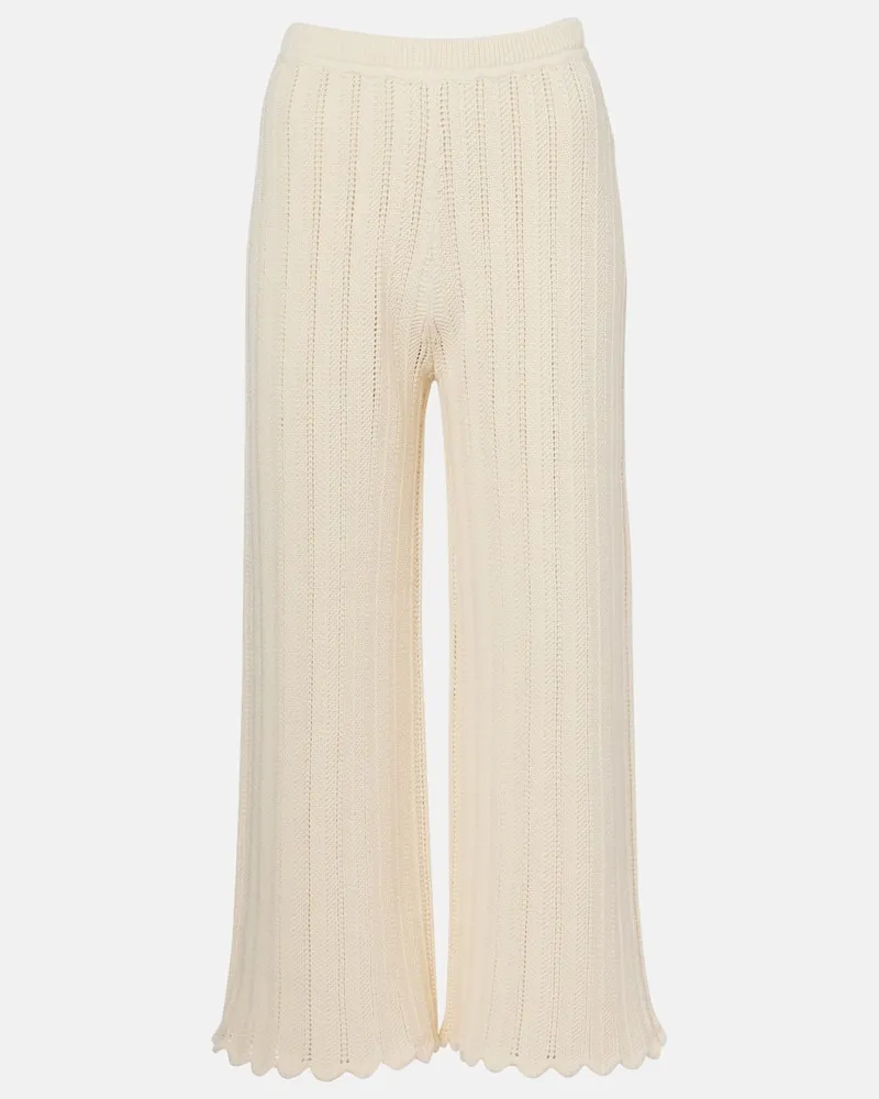 Altuzarra Schlaghose Petey aus Baumwolle Beige