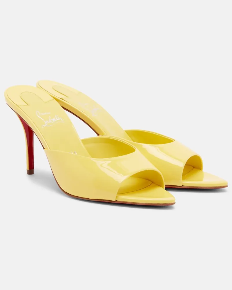 Christian Louboutin Mules Miss Z aus Lackleder Gelb
