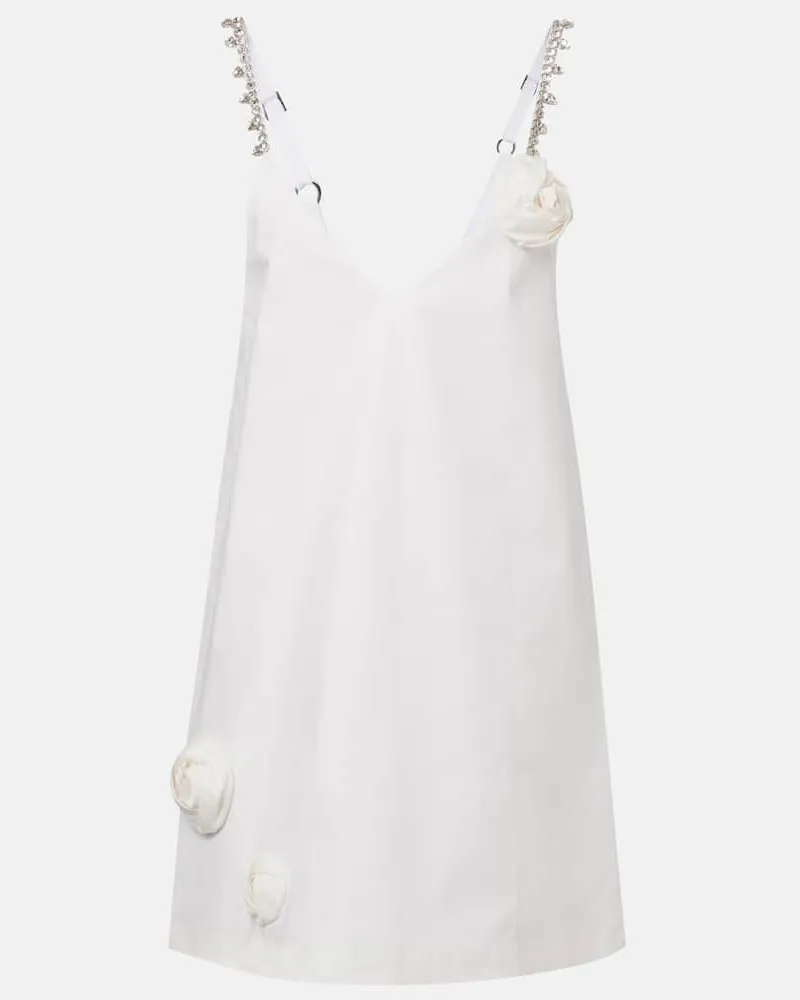 Area Verziertes Minikleid Weiß