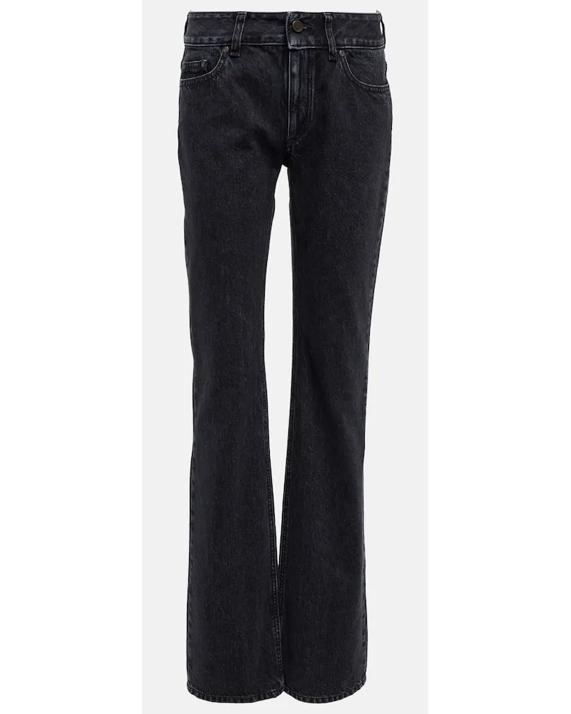 Stella McCartney Low-Rise Straight Jeans Schwarz