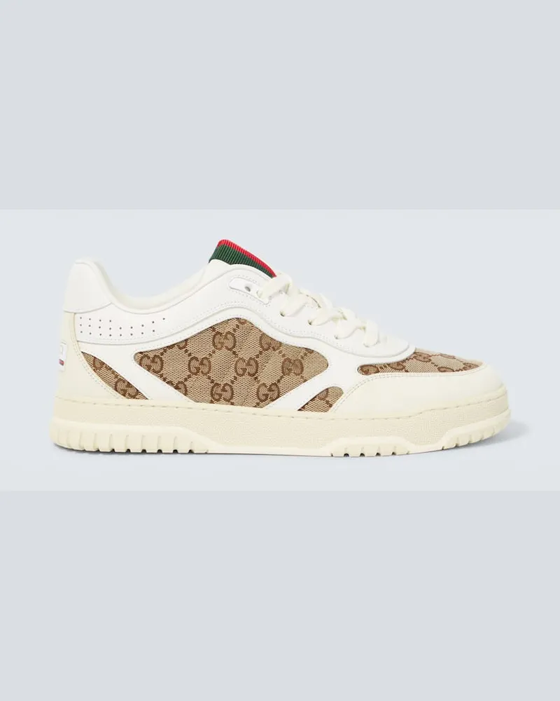 Gucci Sneakers Gucci Re-Web GG mit Leder Weiß