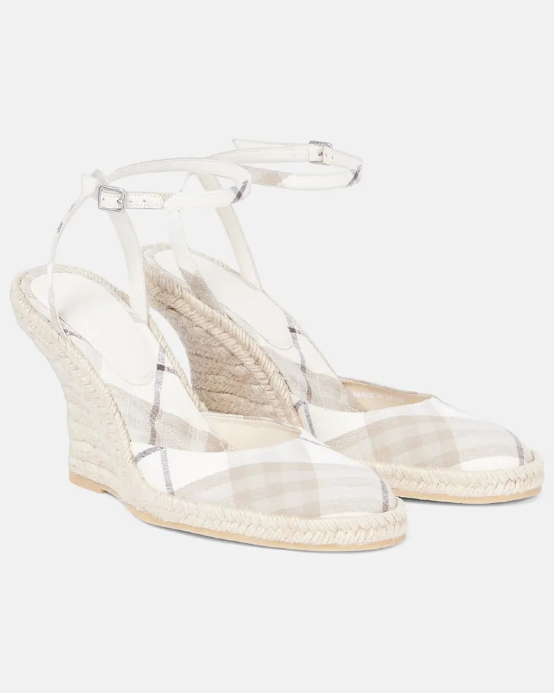 Burberry Espadrille-Wedges LF Mews 90 Weiß