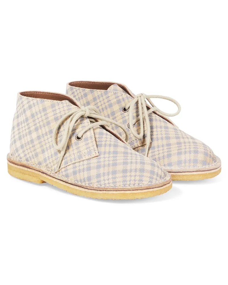 Pepe Jeans PèPè Bedruckte Schnürstiefel aus Veloursleder Beige