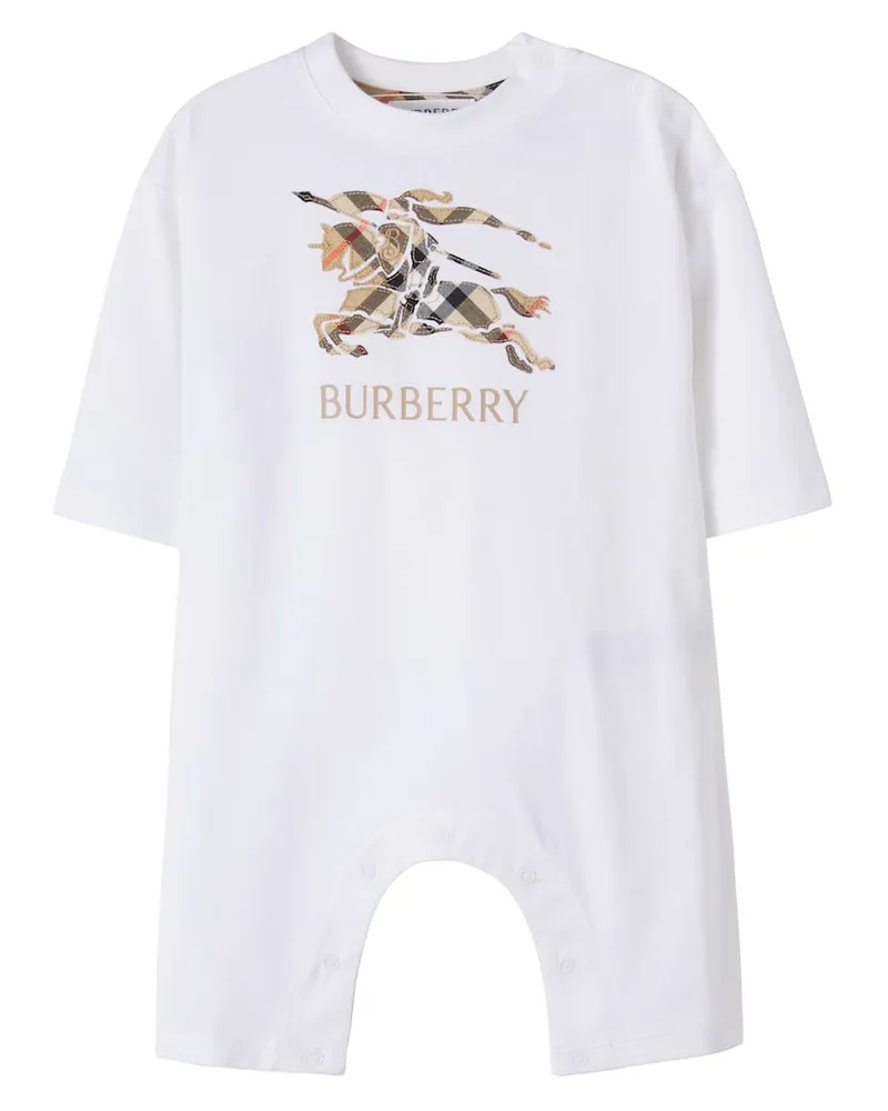 Burberry Baby Spieler aus Baumwolle Weiß