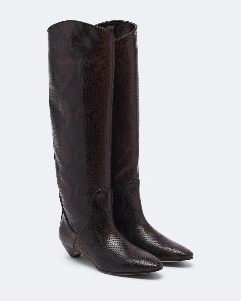 Le Monde Béryl Le Monde Béryl Kniehohe Stiefel Allegra aus Leder Braun
