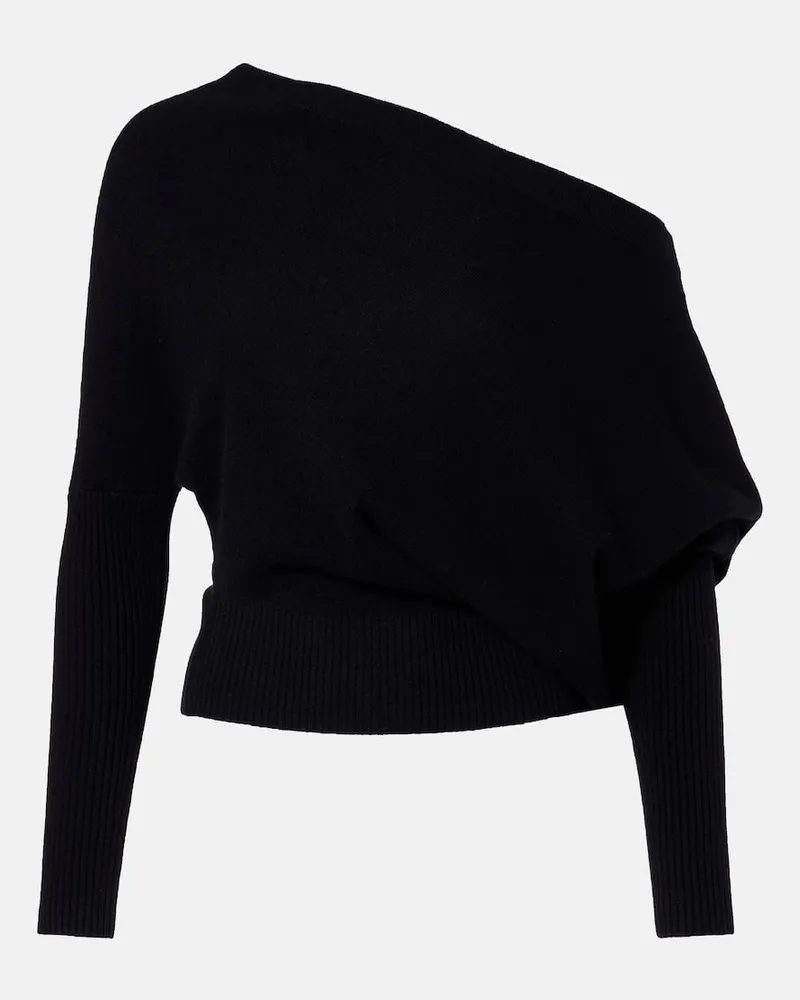Altuzarra One-Shoulder-Pullover Paxi aus Kaschmir Schwarz