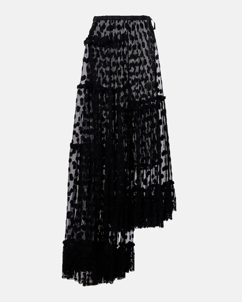 Dries van Noten Maxirock aus einem Baumwollgemisch Schwarz