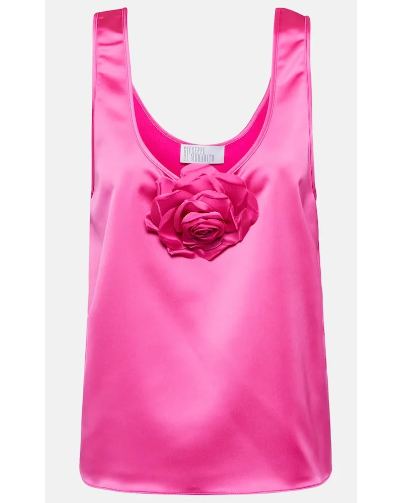 Giuseppe di Morabito Top aus Satin Pink