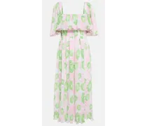 Bedrucktes Midikleid aus Georgette