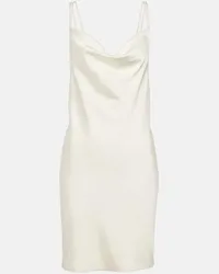 ROTATE Birger Christensen Slipdress aus Satin Weiss