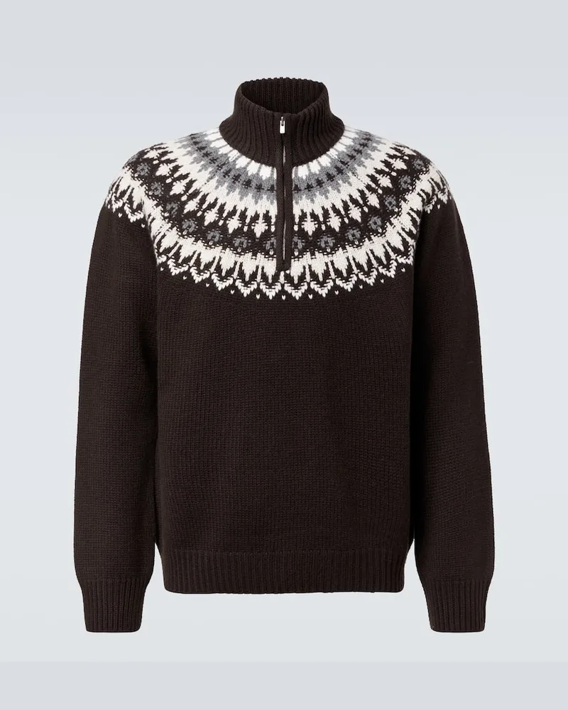 arch4 Pullover Mr Saint Gervais aus Kaschmir Braun