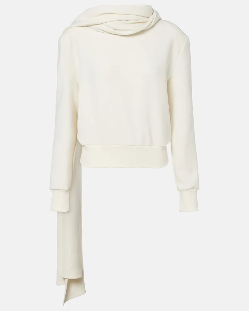Magda Butrym Sweatshirt aus Baumwolle Weiß