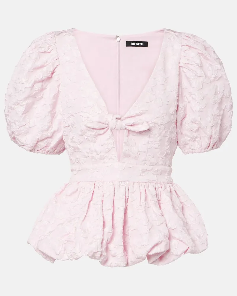 ROTATE Birger Christensen Top aus Jacquard Rosa