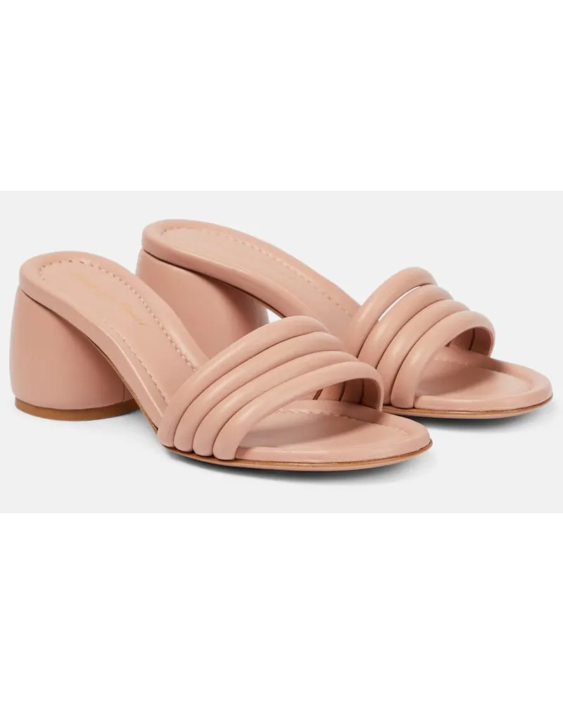 Gianvito Rossi Pantoletten aus Leder Nude