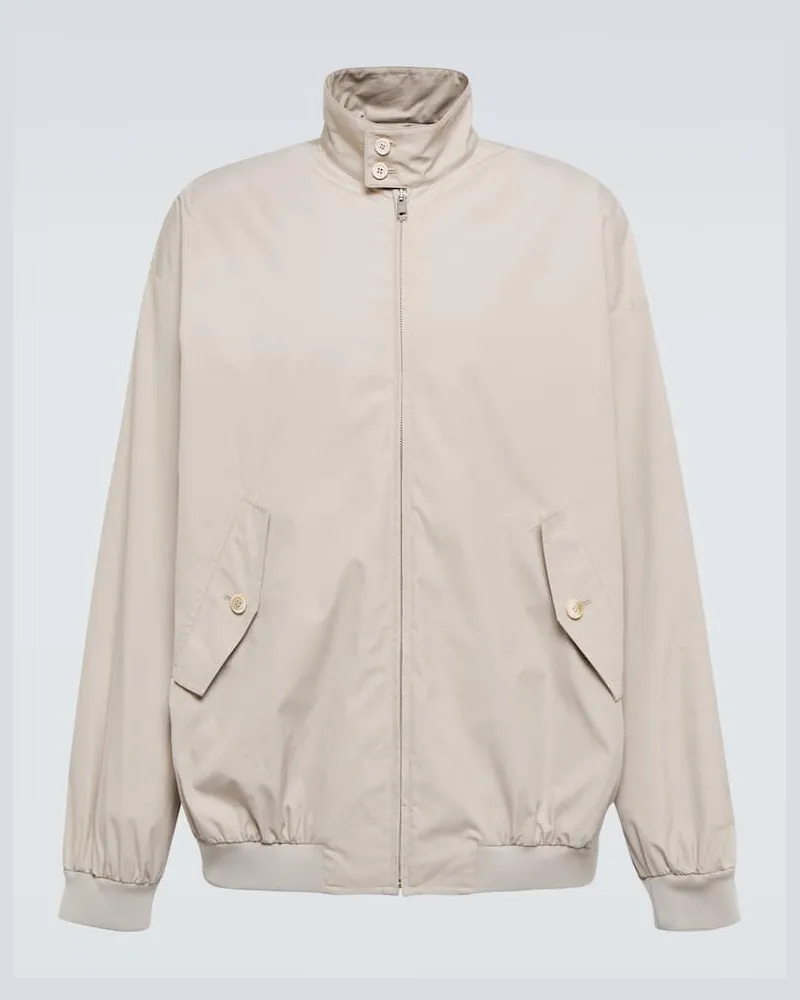 Prada Bomberjacke aus einem Baumwollgemisch Neutral