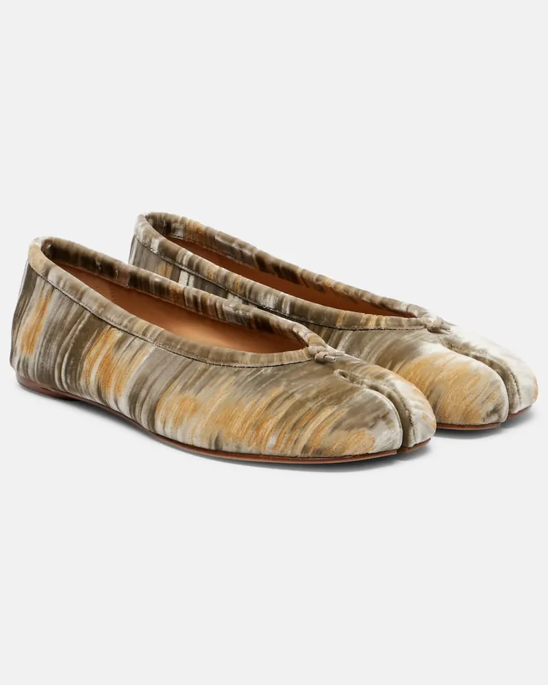 Maison Margiela Ballerinas Tabi aus Samt Nude