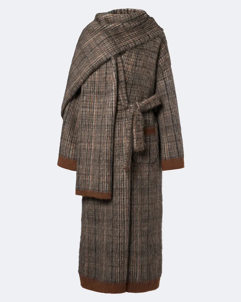 Brunello Cucinelli Mantel aus einem Mohairgemisch Grau