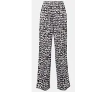 Weite High-Rise-Hose aus Baumwolle