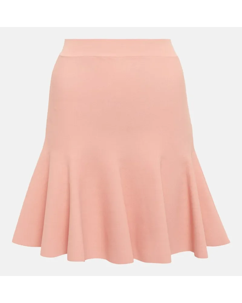 Stella McCartney Geriffelter Minirock Pink