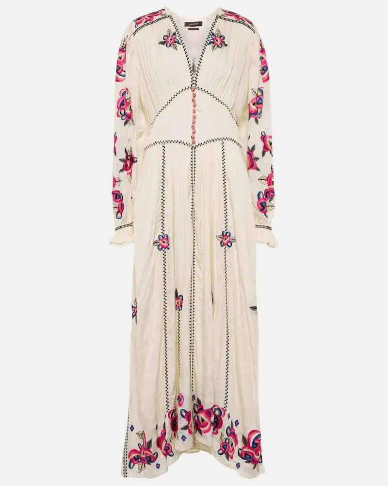 Isabel Marant Maxikleid Moyrae aus Seide Beige