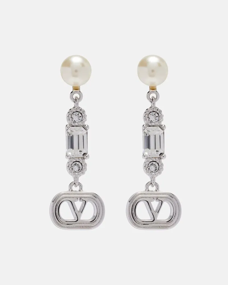 Valentino Garavani Ohrringe VLogo mit Swarovski®-Kristallen Silber