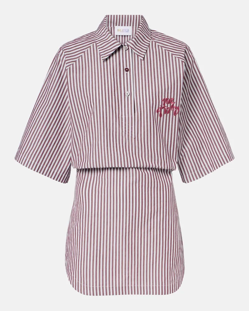 ATTICO Polokleid aus Baumwolle Burgunderrot