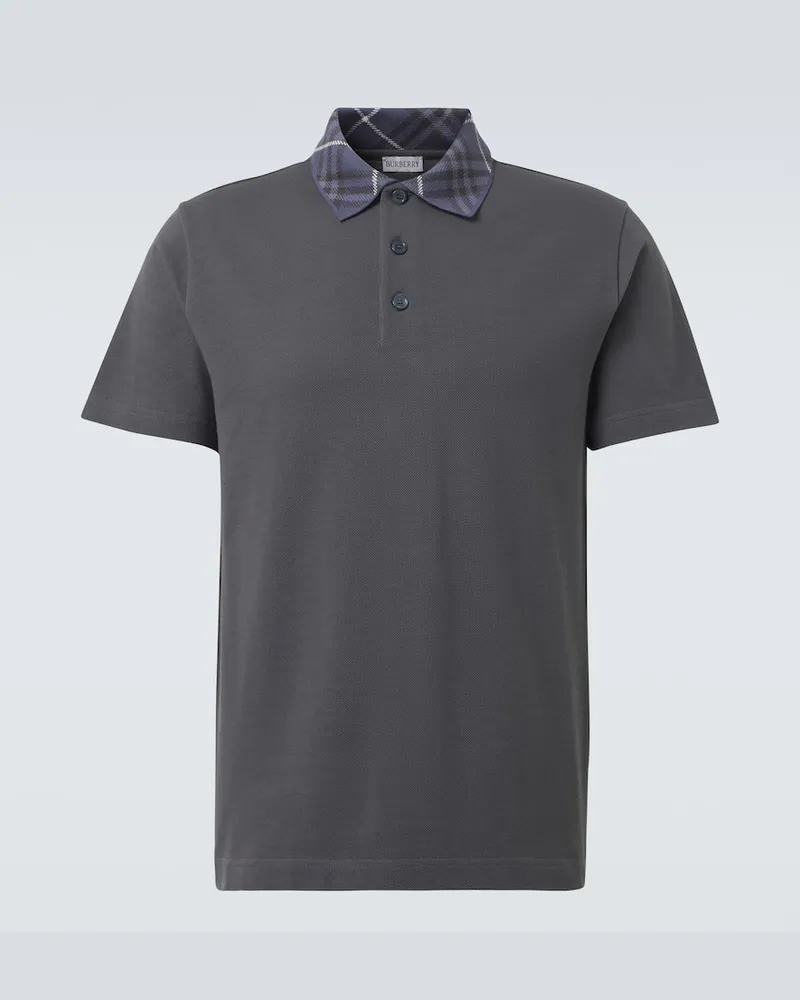 Burberry Polohemd aus Baumwolle Blau