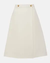 Valentino Garavani Midirock aus Crepe Couture Weiss