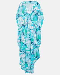 Melissa Odabash Bedruckter Kaftan Frederica Blau