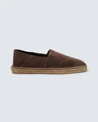 Tom Ford Espadrille Barnes aus Veloursleder Braun