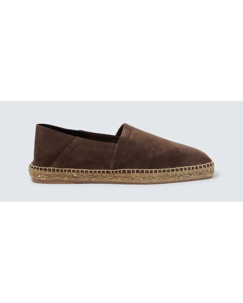 Tom Ford Espadrille Barnes aus Veloursleder Braun