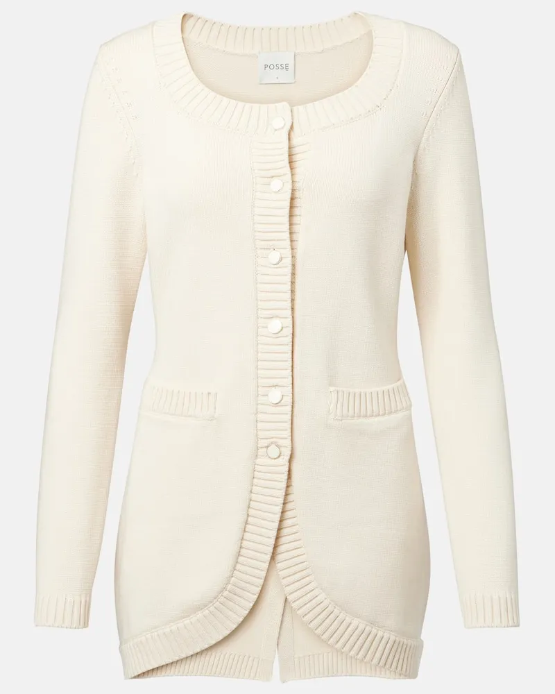 Posse Cardigan Sabrina Weiß