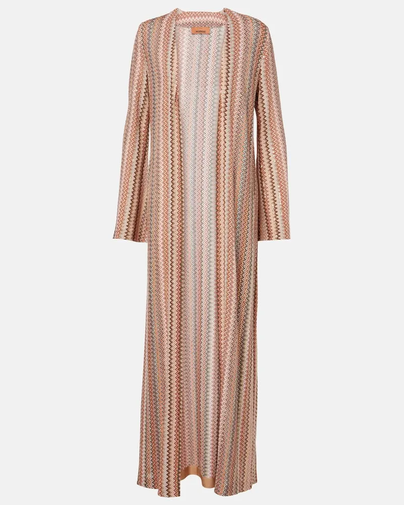Missoni Cardigan aus Häkelstrick mit Pailletten Multicolor