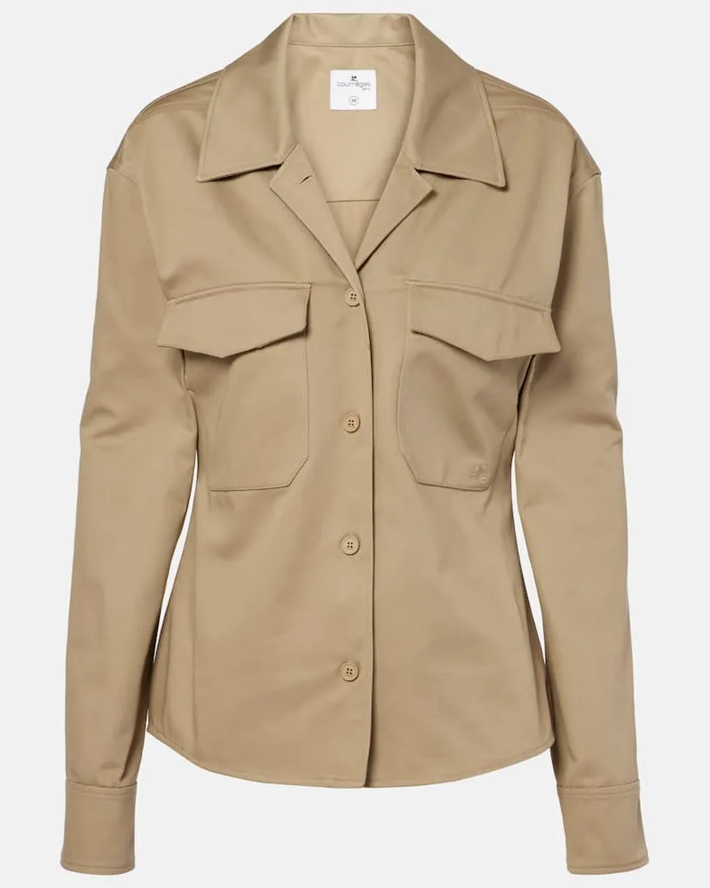 Courrèges Courrèges Hemd aus Woll-Gabardine Beige
