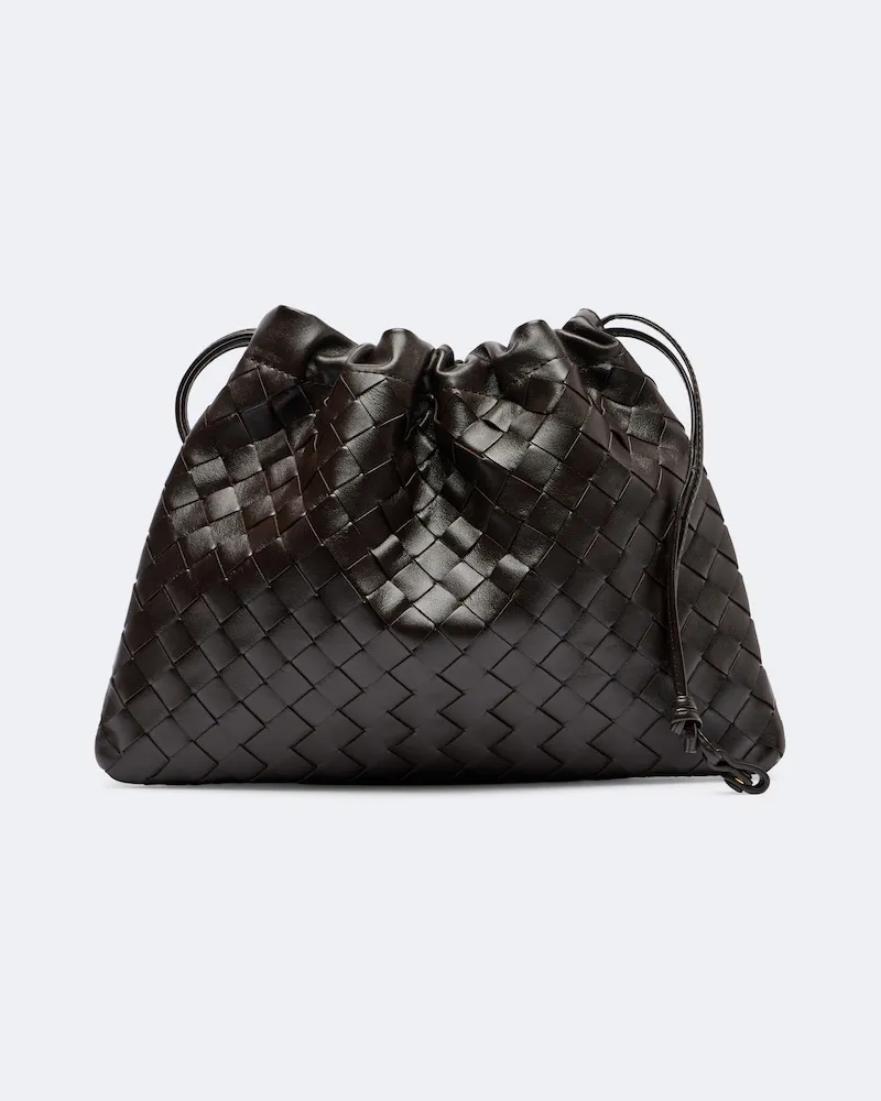 Bottega Veneta Clutch Dustbag Medium aus Leder Braun