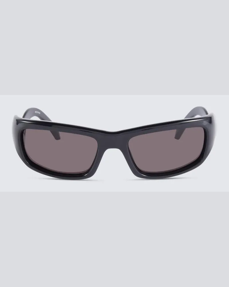 Balenciaga Eckige Sonnenbrille Hamptons Schwarz